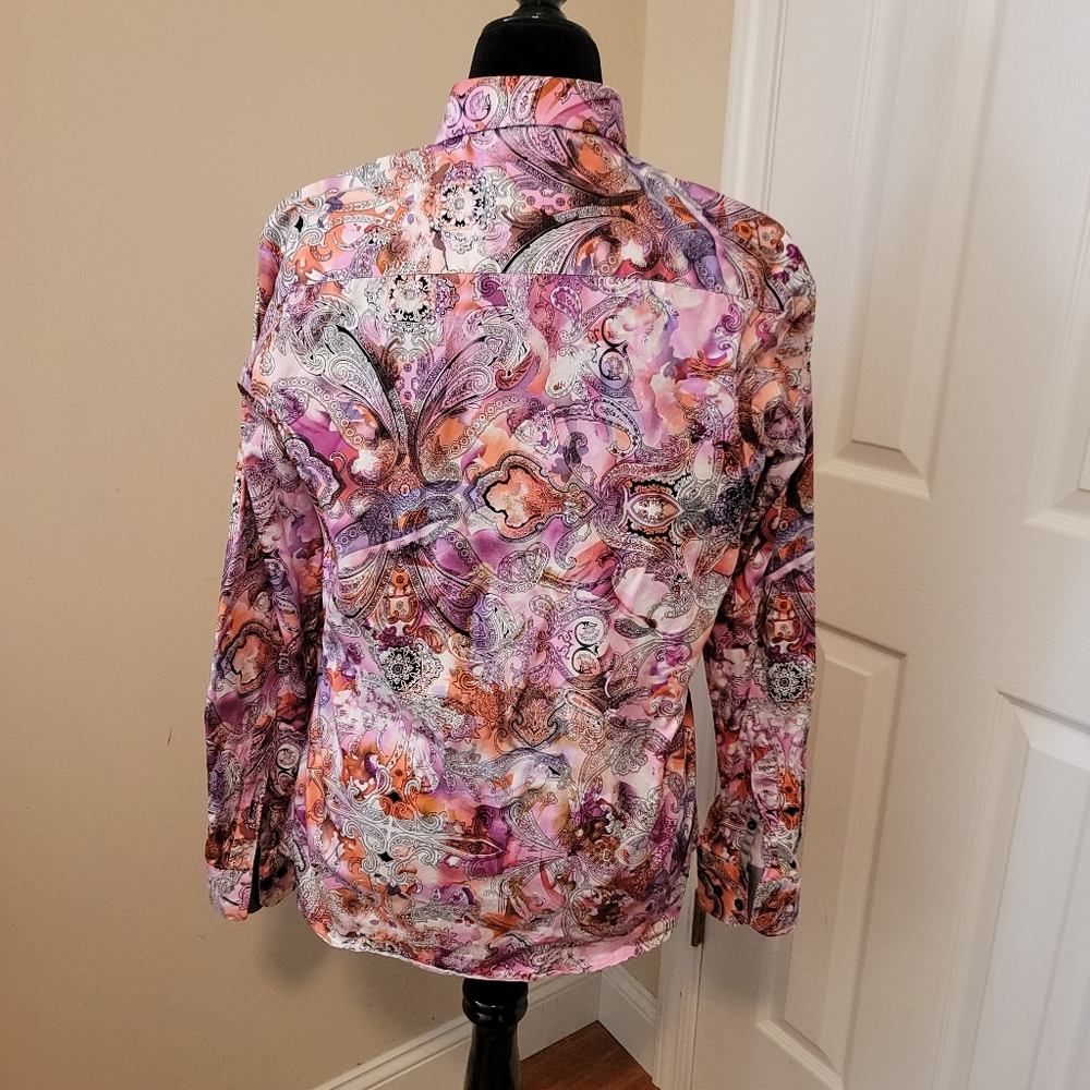 Barabas Multi Color Paisley / Mandala Print Shirt Size XL - Picture 9 of 9